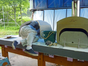 ドーム内作業の様子